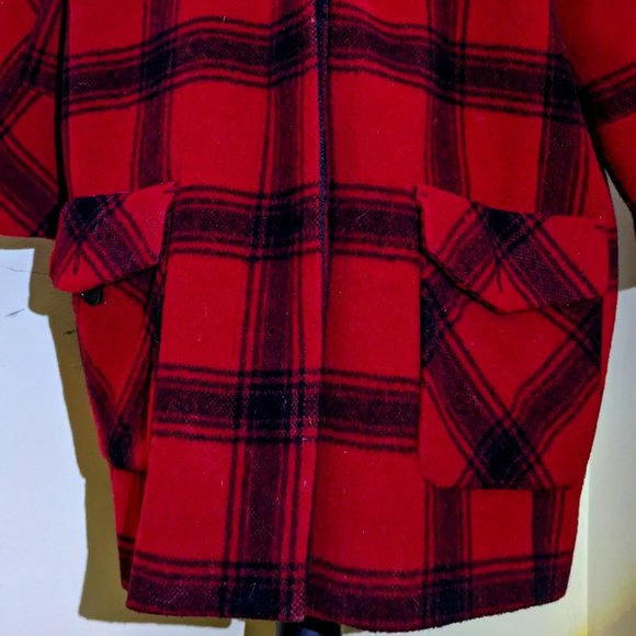Red and Black Jacket with Buffalo Plaid Pattern - Picture 3 of 10
